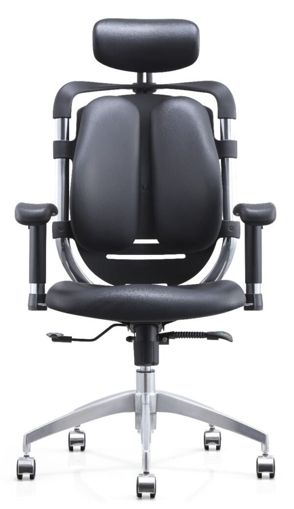 Double Back Leather Office Chair - Image 1
