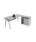 Modern Desk with Corner Glass - Image 2