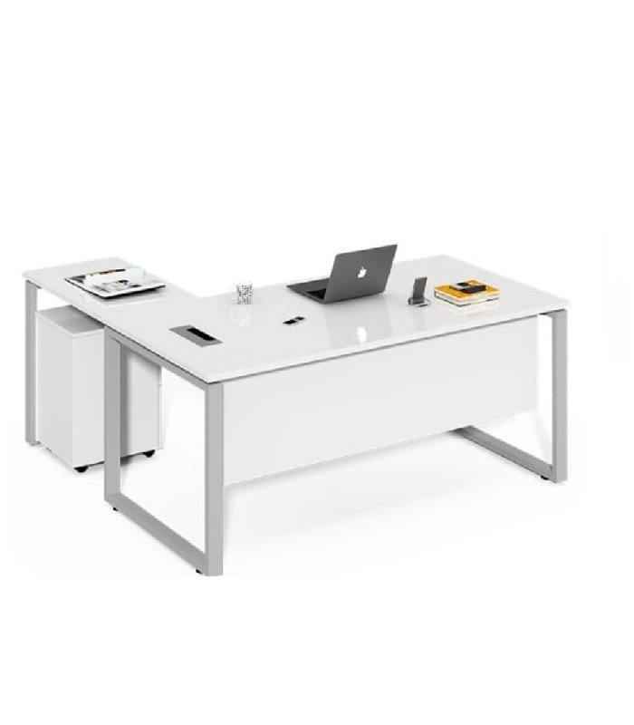 White L-Shaped Office Desk White L-Shaped Office Desk